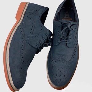George Men's Blue Wingtip Dress Casual Laces Shoes Size 13